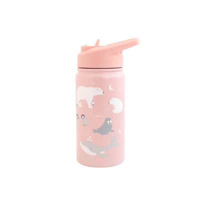 Saro Garrafa Térmica Palhinha Rosa Polar 350ml