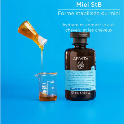 Apivita Hyaluronic Hydra Champô Cabelo Fino 250ml | Farmácia d'Arrábida