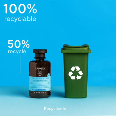 Apivita Hyaluronic Hydra Champô Cabelo Fino 250ml | Farmácia d'Arrábida
