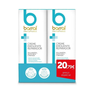 7406363 Barral DermaProtect Creme Emoliente Reparador Pele Sensível 2x200ml
