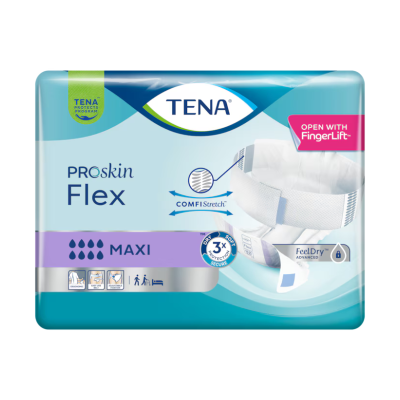 6100313 TENA ProSkin Flex Maxi M Fraldas Incontinência 22 Unidades