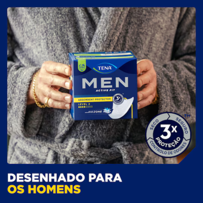 TENA Men Active Fit Nível 2 Penso Fino Homem 20 Uni. | Farmácia d'Arrábida
