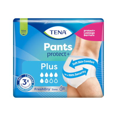 6560110 TENA ProSkin Pants Plus M Cueca Feminina Descartável Incontinência Severa 14 Uni.