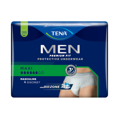 6029777 TENA Men Premium Fit Nível 4 L/XL Cuecas Incontinência Masculina 10 Unidades