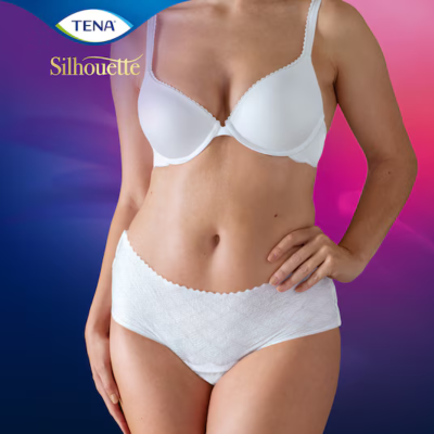 TENA Silhouette Blanc Cueca Cintura Baixa Mulher Normal Tam. M 12 Unid. | Farmácia d'Arrábida