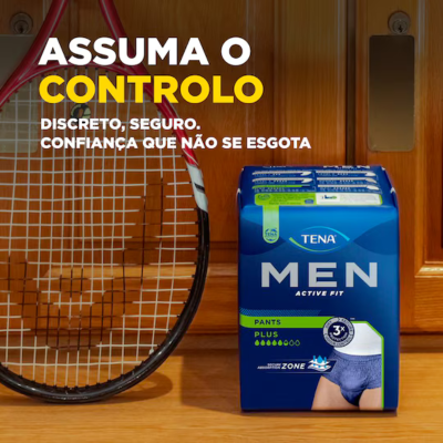 TENA Men Active Fit Cuecas Plus Homem M 9 Uni. | Farmácia d'Arrábida