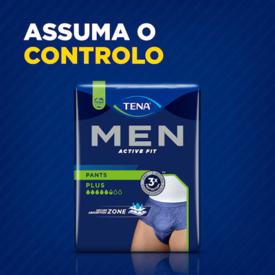 TENA Men Active Fit Cuecas Plus Homem M 9 Uni. | Farmácia d'Arrábida