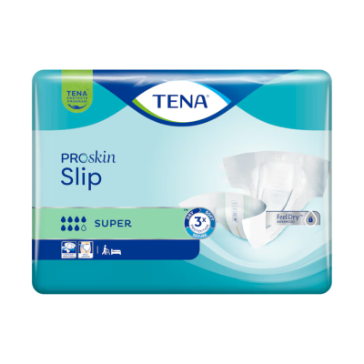 6138263 TENA Slip Fralda Super L Proteção Ajustável Incontinência 28 Unidades