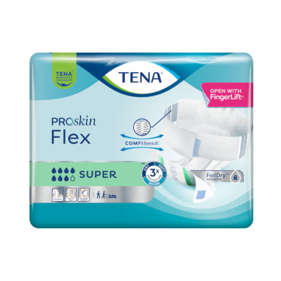 6163170 TENA ProSkin Flex Super XL Fralda Cinto Incontinência Grave 30 Unidades