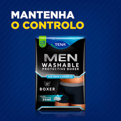 TENA Men Boxer Preto Lavável Tamanho M 1 Unidade | Farmácia d'Arrábida