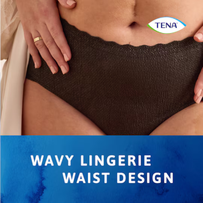 TENA Silhouette Noir Plus L Cueca Preta Feminina Cintura Alta 8 Uni | Farmácia d'Arrábida