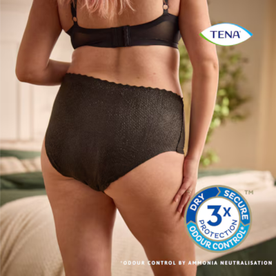 TENA Silhouette Noir Plus L Cueca Preta Feminina Cintura Alta 8 Uni | Farmácia d'Arrábida