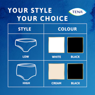 TENA Silhouette Noir Plus L Cueca Preta Feminina Cintura Alta 8 Uni | Farmácia d'Arrábida