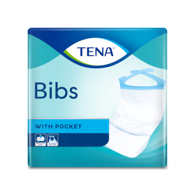 6164186 TENA Bibs Babetes Descartáveis Adulto L Proteção Refeições 150 Unidades