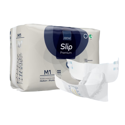 7268292 Abena Slip Premium M1 Fraldas Incontinência Moderada 26 Unidades