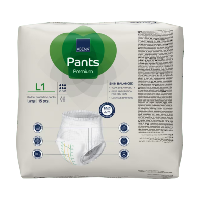Abena Pants Premium L1 Fralda Cueca Incontinência 15 Uni. | Farmácia d'Arrábida