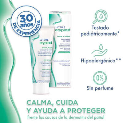 Lutsine Eryplast Pasta de Água Bebé Antivermelhidão 125g | Farmácia d'Arrábida