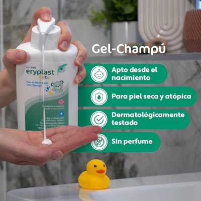 Lutsine Eryplast Baby Gel Banho e Champô Pele Sensível e Atópica Bebés 500ml | Farmácia d'Arrábida