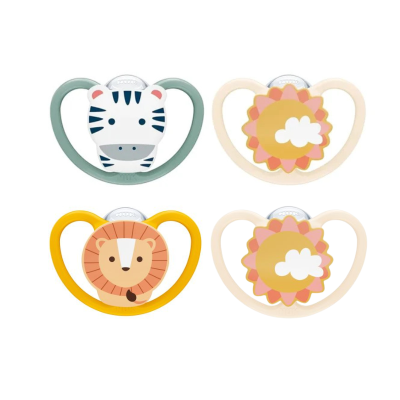 6264911 Nuk Space Chupetas Silicone Animais 18-36M