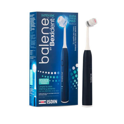 7538371 Balene by Bexident Duotech Sonic Blue Escova Dentes Elétrica Limpeza 3-em-1 Cerdas Suaves