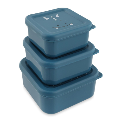 5401121052285 TRIXIE 3 Caixas de Lanche Infantis com Clip Mr. Triceratops Coloridas e Seguras