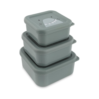 5401121052254 TRIXIE 3 Caixas de Lanche Infantis com Clip Mr. Shark Coloridas e Seguras