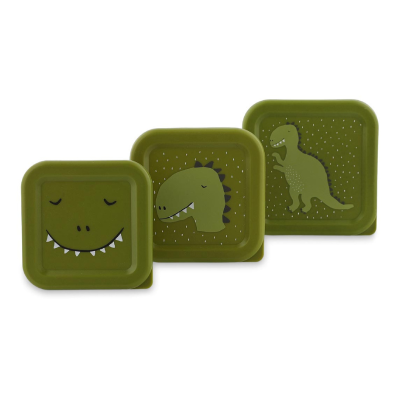 TRIXIE 3 Caixas de Lanche Infantis Empilháveis com Clip Mr. Dino | Farmácia d'Arrábida