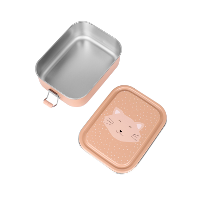 5400858592224 TRIXIE Lancheira Metálica Pequena Mrs. Cat Resistente e Segura