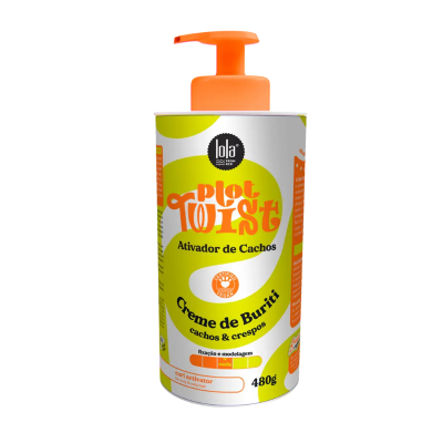 Lola Plot Twist Buriti Creme Ativador 480g – Creme de Pentear Cabelos Crespos e Cacheados