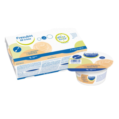 6671941 Fresubin DB Crème Pêssego e Alperce 4x125g – Suplemento Nutricional para Diabetes e Disfagia