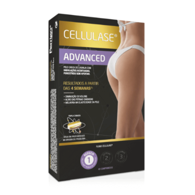 7376780 Cellulase Advanced 40 Comprimidos - Suplemento Anticelulítico Ação em 3 Fases