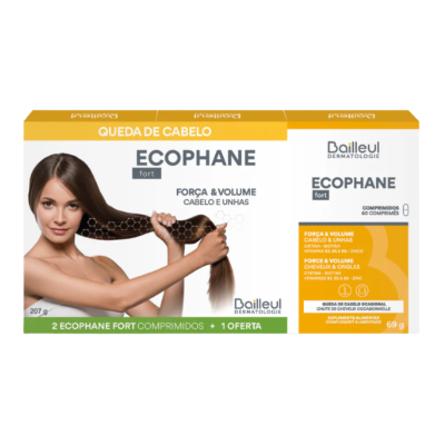 7353169 Ecophane Fort Comprimidos 3x60 – Pack Queda de Cabelo e Unhas Frágeis