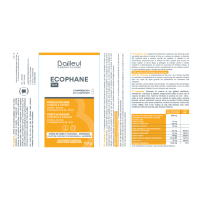 Ecophane Fort 60 Comp. Queda Cabelo e Unhas Oferta 5€ | Farmácia d'Arrábida
