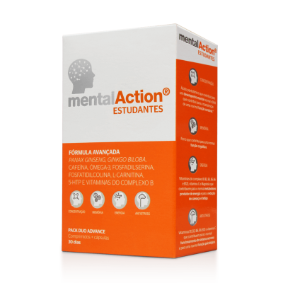 6046631 MentalAction Estudantes 30 Dias – Suplemento Concentração, Memória e Energia