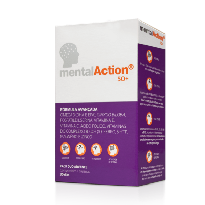 6046649 MentalAction 50+ – Suplemento 30 Dias Memória e Vitalidade Após os 50 anos