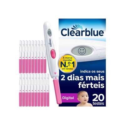 7546101 Clearblue 20 Testes de Ovulação Digital – Deteta os 2 Dias Mais Férteis 99% Preciso | Ajuda a Engravidar Naturalmente