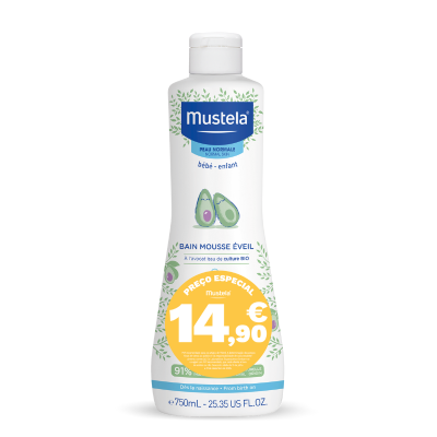 7077594 Mustela Espuma de Banho Multissensorial 750ml | Banho Azul Divertido por 14,90€ Preço Especial