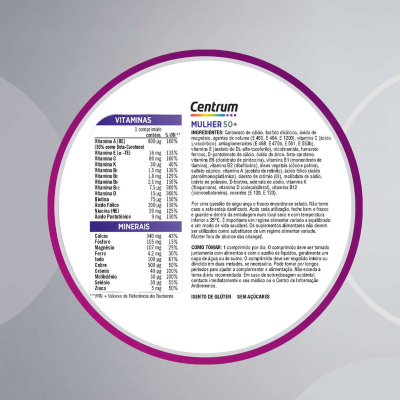Centrum Mulher 50+ 30 Comprimidos| Farmácia d'Arrábida