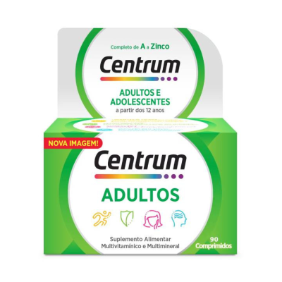 7394247 Centrum Adultos e Adolescentes 90 Comprimidos | Vitaminas e Minerais a partir dos 12 Anos