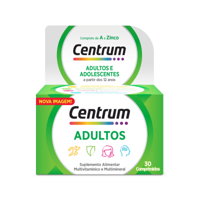 7351775 Centrum Adultos e Adolescentes 30 Comprimidos | Vitaminas e Minerais a partir dos 12 Anos