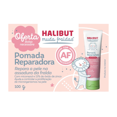 7561258 HALIBUT Muda Fraldas Pomada Reparadora | Pack com Bolsa Oferta