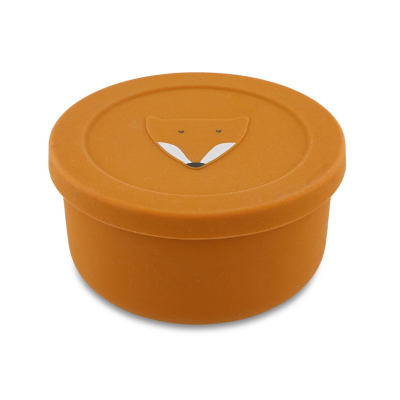 5400858964441 Trixie Mr. Fox Tigela de Silicone com Tampa para Snacks | Para Bebés 4m+