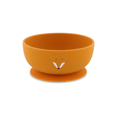 Trixie Tigela de Silicone com Ventosa Mr. Fox | Para Bebés 4m+