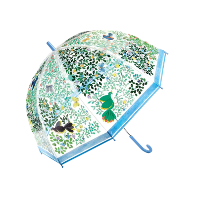 Djeco Guarda-Chuva Infantil Transparente Pássaros Selvagens | Aberto 68 x 70cm