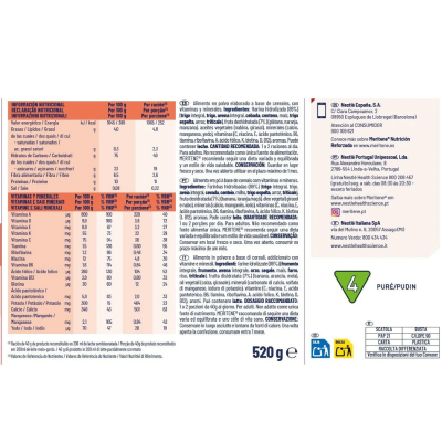 Nestlé Meritene Cereal Instant Multicereais Mel 520g | Farmácia d'Arrábida