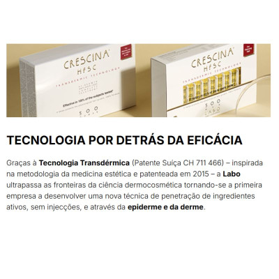 Crescina Transdermic Re-Growth HFSC 200 Homem 20x3,5ml | Farmácia d'Arrábida