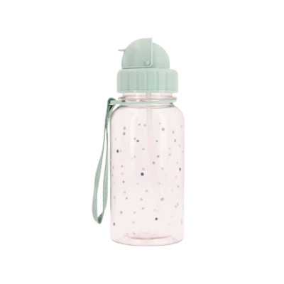 8434149311062 Tutete Garrafa Infantil Plástico Dots Sage 500ml | Sem BPA com Palhinha Dobrável