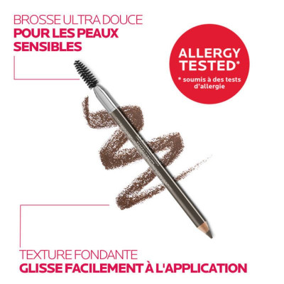 La Roche-Posay Toleriane Lápis de Sobrancelhas Castanho Escuro  | Farmácia d'Arrábida