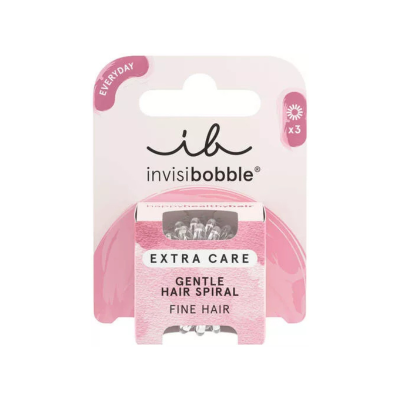 Invisibobble Extra Care Crystal Clear | 3 Elásticos Cabelo Fino ou Danificado