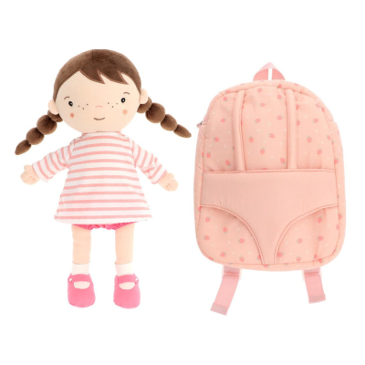 Boneca Monnëka Lola com Mochila Strawberries Rosa | Farmácia d'Arrábida